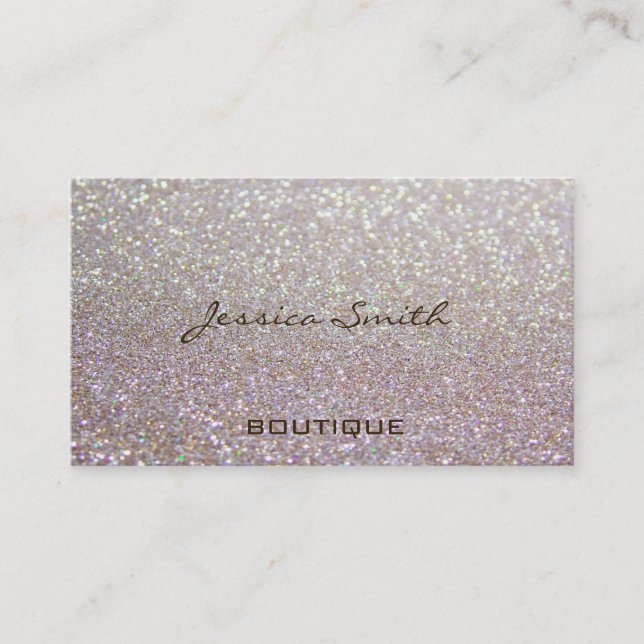 Professionell glamourös elegante Glitterie Visitenkarte (Vorderseite)