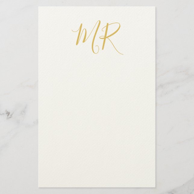 Professionell Klassisch Monogramm Minimalistisch S Briefpapier (Vorderseite)