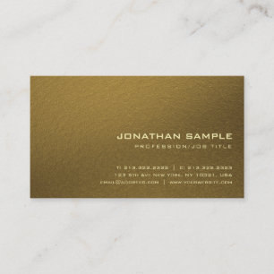 Professionell Kreatives Elegantes Goldenes Luxus-E Visitenkarte