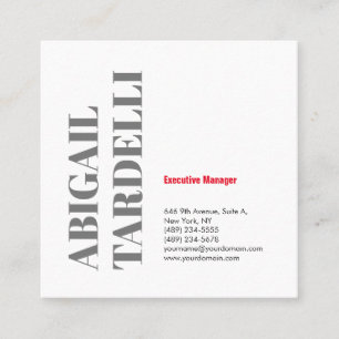 Professionell minimalist fett modern benutzerdefin quadratische visitenkarte