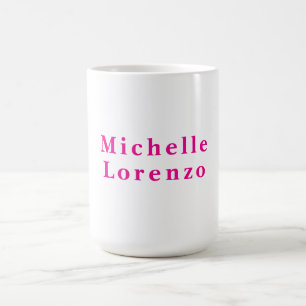 Professionell Modern Einfach Schlicht Name Pink & Kaffeetasse