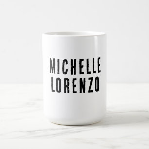 Professionell Modern Einfach Schlicht Name Schwarz Kaffeetasse