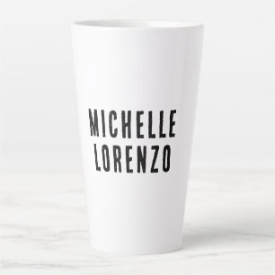 Professionell Modern Einfach Schlicht Name Schwarz Milchtasse