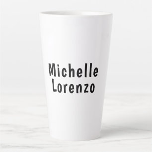 Professionell Modern Einfach Schlicht Name Schwarz Milchtasse