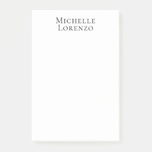 Professionell Modern Einfach Schlicht Name Schwarz Post-it Klebezettel