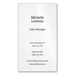 Professionell Modern Einfach Schwarz & Weiß Magnetische Visitenkarte