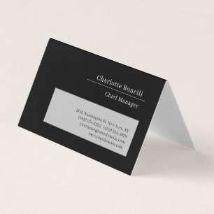 Professionell Modern Minimalistisch Schwarz & Grau Visitenkarten
