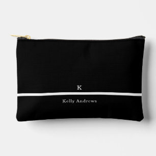 Professionell Modern Minimalistisch Schwarz und We Zubehörtasche