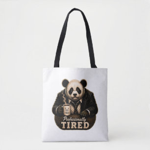 Professionell müder Panda-Caffee-Liebhaber Tasche