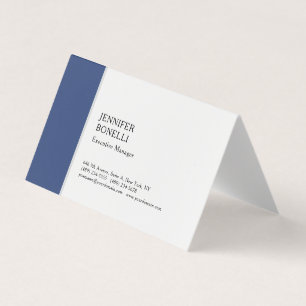 Professionell schlicht minimalist modern blau weiß visitenkarten