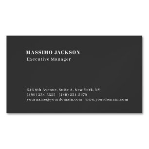 Professionell schlicht minimalist modern schwarz magnetische visitenkarte