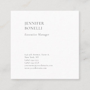 Professionell schlicht minimalist modern trendy quadratische visitenkarte