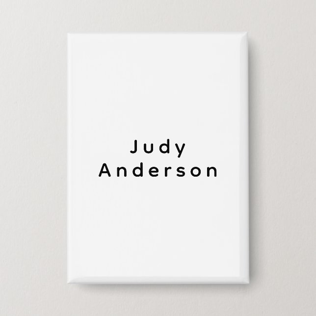 Professionell Schlicht Modern Elegant Ihr Name Button (Vorderseite)