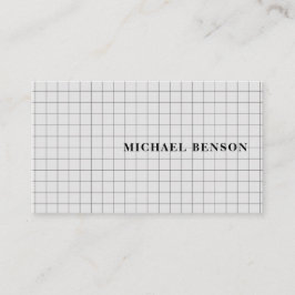 Professionell Schwarz Grau Gitter Stylisch Visitenkarte