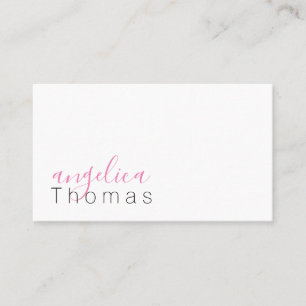 Professionell stilvoll (rosa) visitenkarte