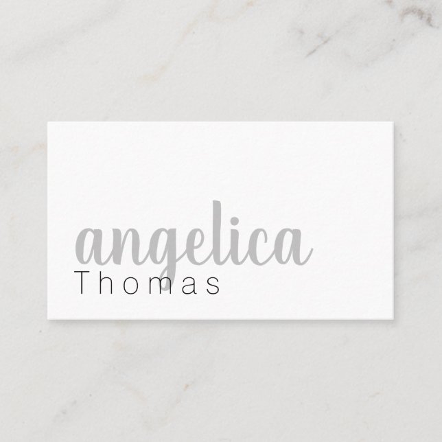 Professionell stilvolle Cursive Visitenkarte (Vorderseite)