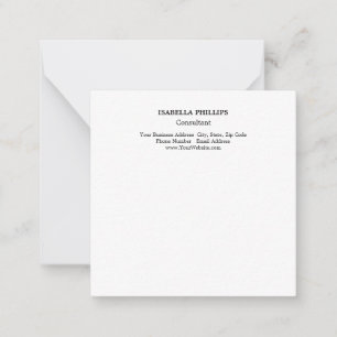 Professionell Weiß Minimalistisch Einfach Kreativ Mitteilungskarte