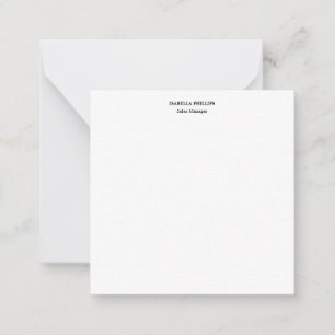 Professionell Weiß Minimalistisch Einfach Kreativ Mitteilungskarte