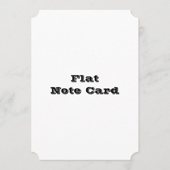 Professionelle 5" x 7" Ticket Flat Mitteilungskarte (Vorderseite)