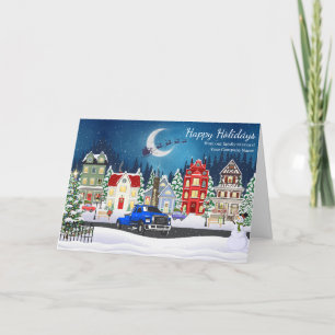 Professionelle Abschlepp- und Transportunternehmen Feiertagskarte