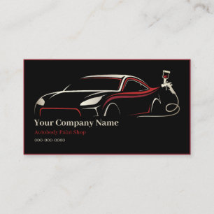 Professionelle Autolackiererei Automotive Visitenkarte