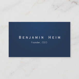 Professionelle Business Visitenkarten Navy Blue Visitenkarte
