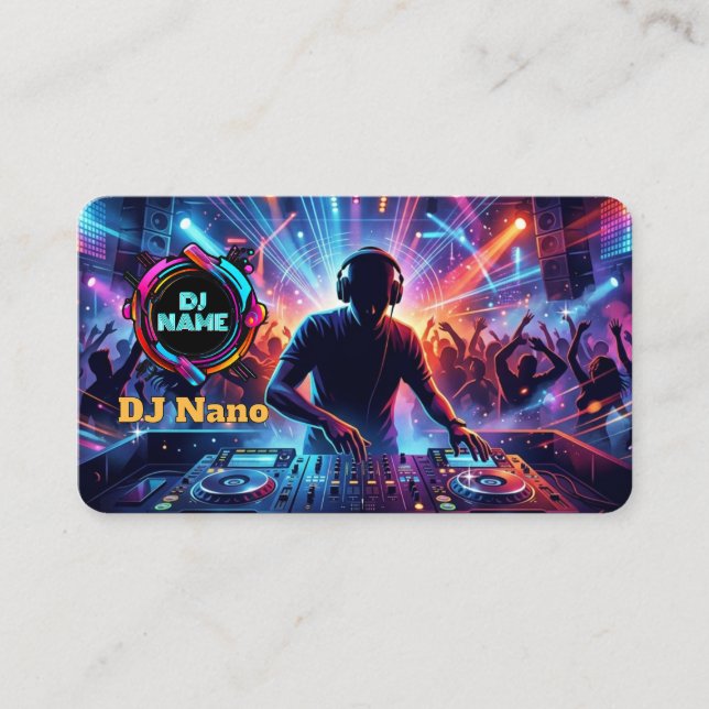 Professionelle DJs Musik Visitenkarte (Vorderseite)