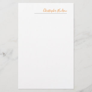 Professionelle einfache schlichte Kalligrafie Name Briefpapier