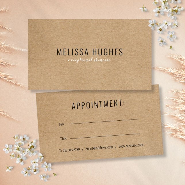 Professionelle einfache Termin-Erinnerungskarte Terminkarte (Professional Simple Appointment Reminder Card)