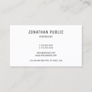 Professionelle elegante moderne minimalistische Vo Visitenkarte