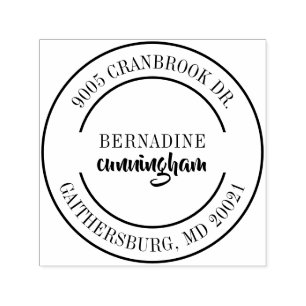 Professionelle elegante Rücksendeadresse Permastempel