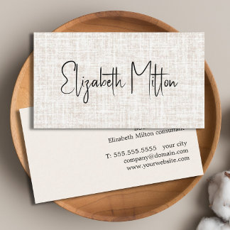 Professionelle elegante Textur Beige Pastell Visitenkarte