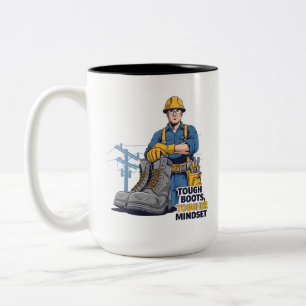 Professionelle Elektriker Motivation Zweifarbige Tasse