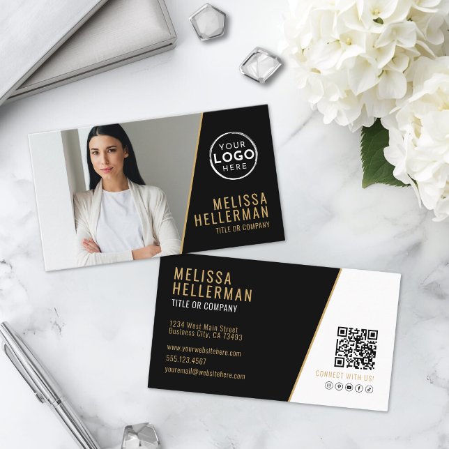 Professionelle Foto-QR-Code Firma Ihr Logo Visitenkarte (Professional Photo QR Code Company Your Logo Business Card)