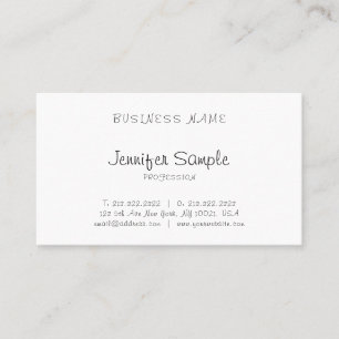 Professionelle Freihand-Schrift Modern Elegant Sch Visitenkarte