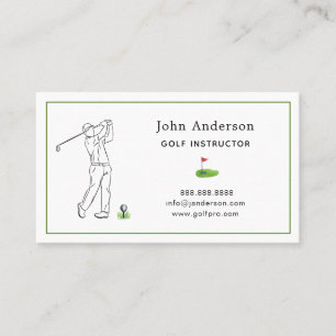Professionelle Golf-Coach Visitenkarte