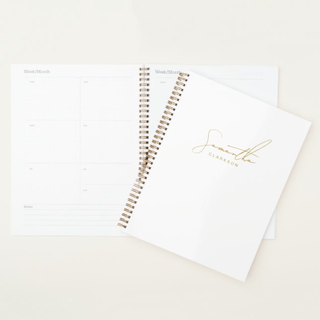 Professionelle handgeschriebene Gold-Schrift-Typog Planer (Anzeige)