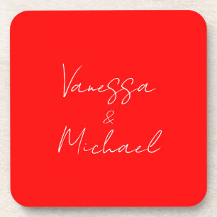 Professionelle Handschrift Name individuelle Hochz Getränkeuntersetzer