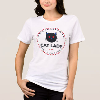 Professionelle Katzenlady seit Ewigkeiten Lustige Tri-Blend Shirt