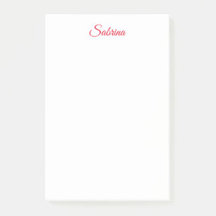 Professionelle klassische Handschrift Name benutze Post-it Klebezettel