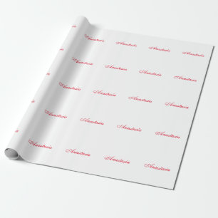 Professionelle klassische Handschrift Name individ Geschenkpapier