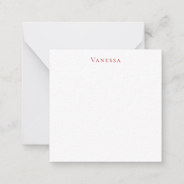 Professionelle klassische Schriftart eigener Name  Mitteilungskarte (Vorderseite)