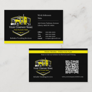 Professionelle LKW-Transportfirma QR-Code Visitenkarte