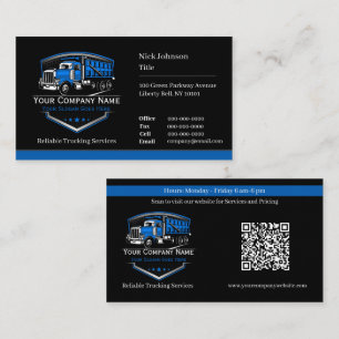 Professionelle LKW-Transportunternehmen-QR-Code Visitenkarte
