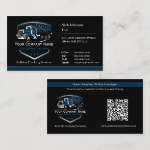 Professionelle LKW-Transportunternehmen-QR-Code Visitenkarte