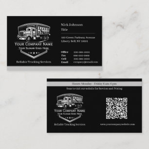 Professionelle LKW-Transportunternehmen-QR-Code Visitenkarte