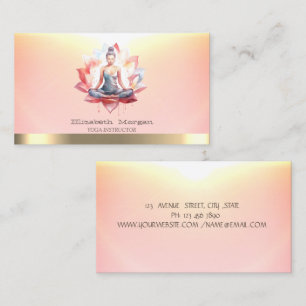 Professionelle Lotus-Yoga Frauen Visitenkarte