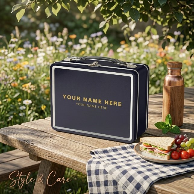 Professionelle Lunchbox mit Ihrem Namen und Ihrer  (Professional Lunchbox Featuring Your Name and Role)