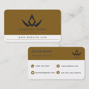 Professionelle minimalistische goldene und weiße d visitenkarte