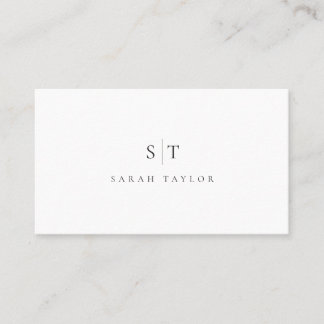 Professionelle minimalistische saubere Monogramm V Visitenkarte